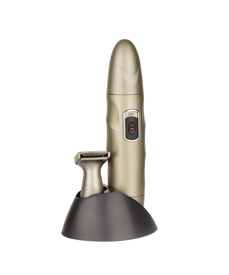 NZ-913 2 In 1 Bullet-Shaped Nose Trimmer Kit With Sideburn Trimmer And Cleaning Brush